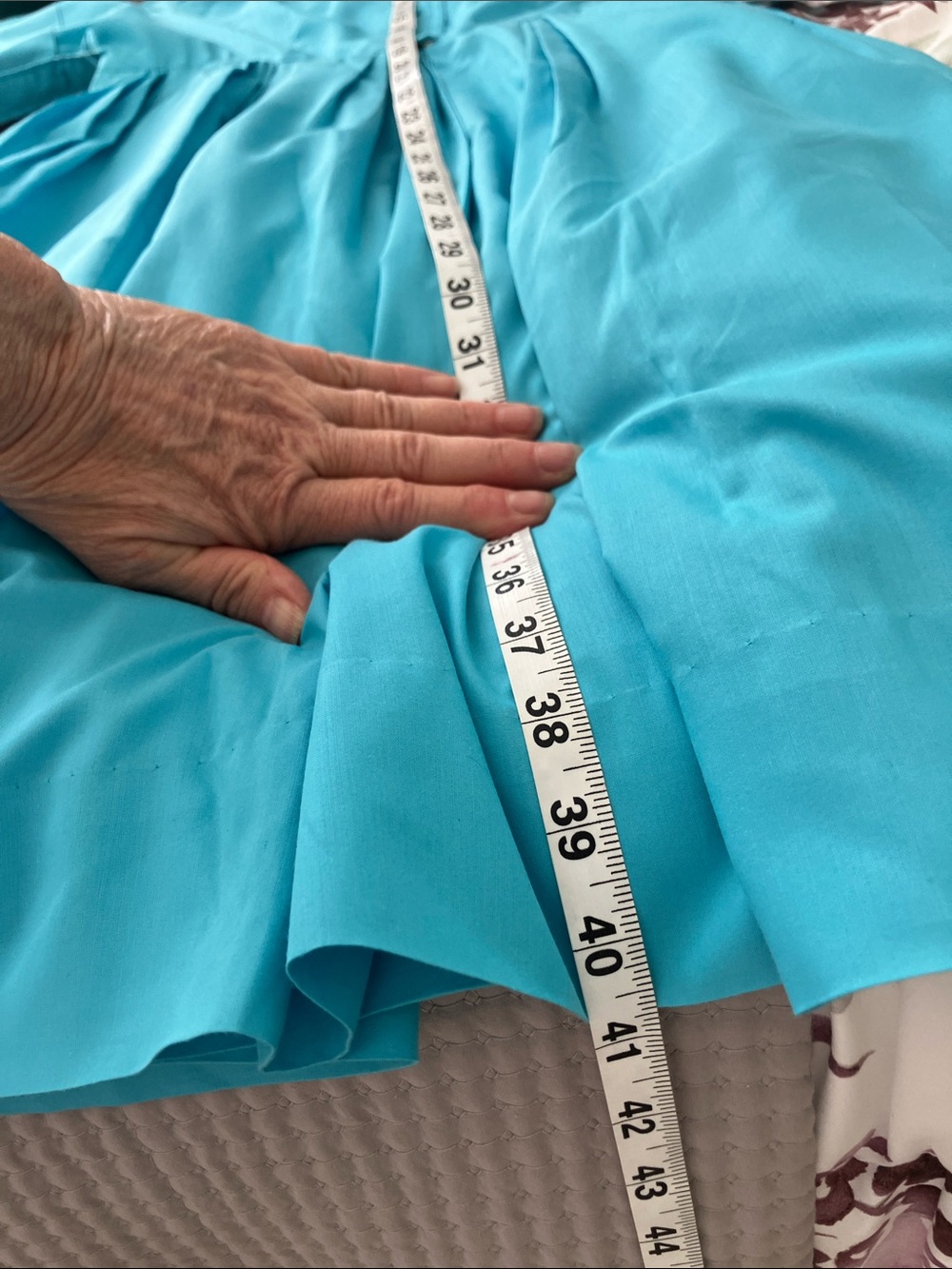 VTG Bright Turquoise Midi Shirtwaist Dress with Belt - Picture 10 of 10
